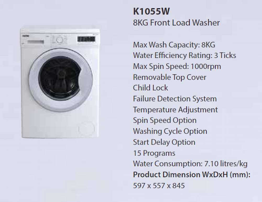 Kuche K1050W 7kg Front Load Washing Machine Online at Best Price in