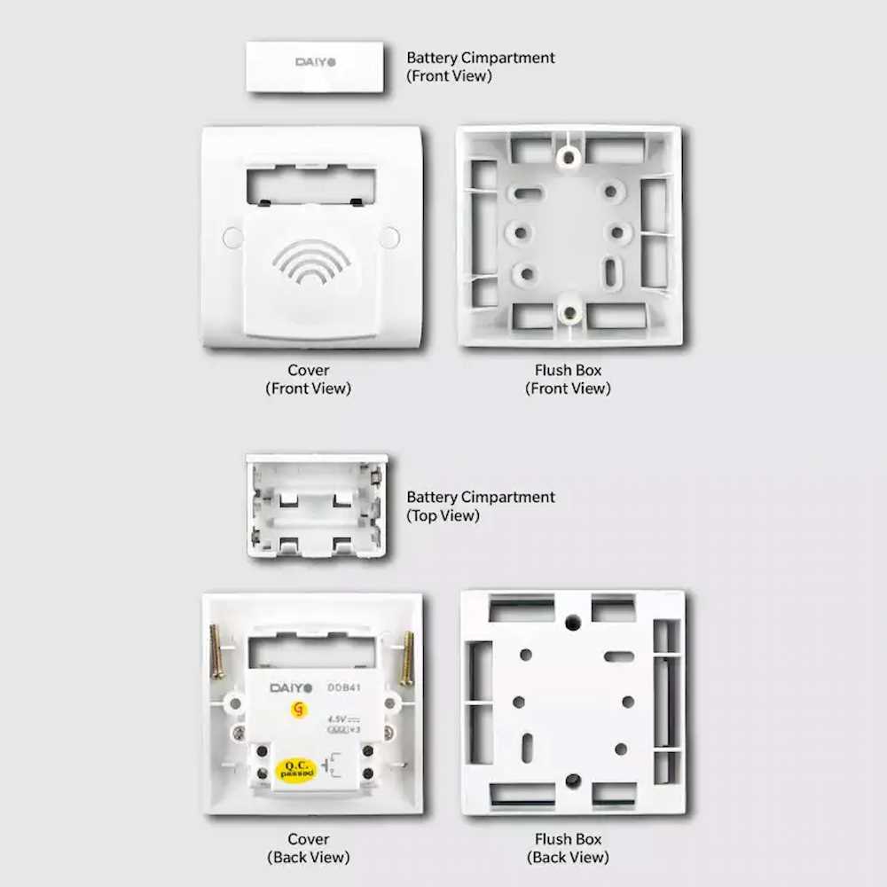 Daiyo DDB 41 Wired + (Mounting Box & Screws) Digital DoorBell HDB BTO