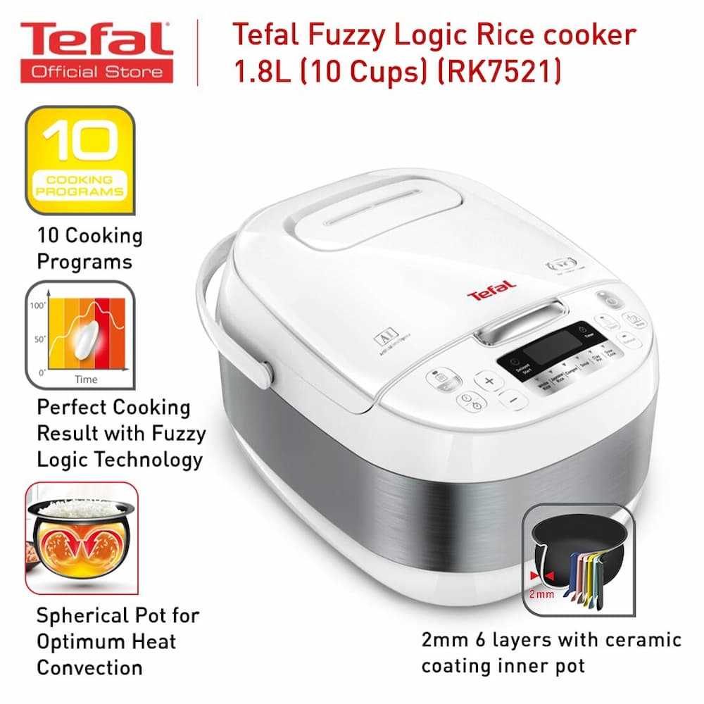 TEFAL RK7521 Delirice Fuzzy Logic Spherical Pot Rice Cooker 1.8L Online at Best Price in