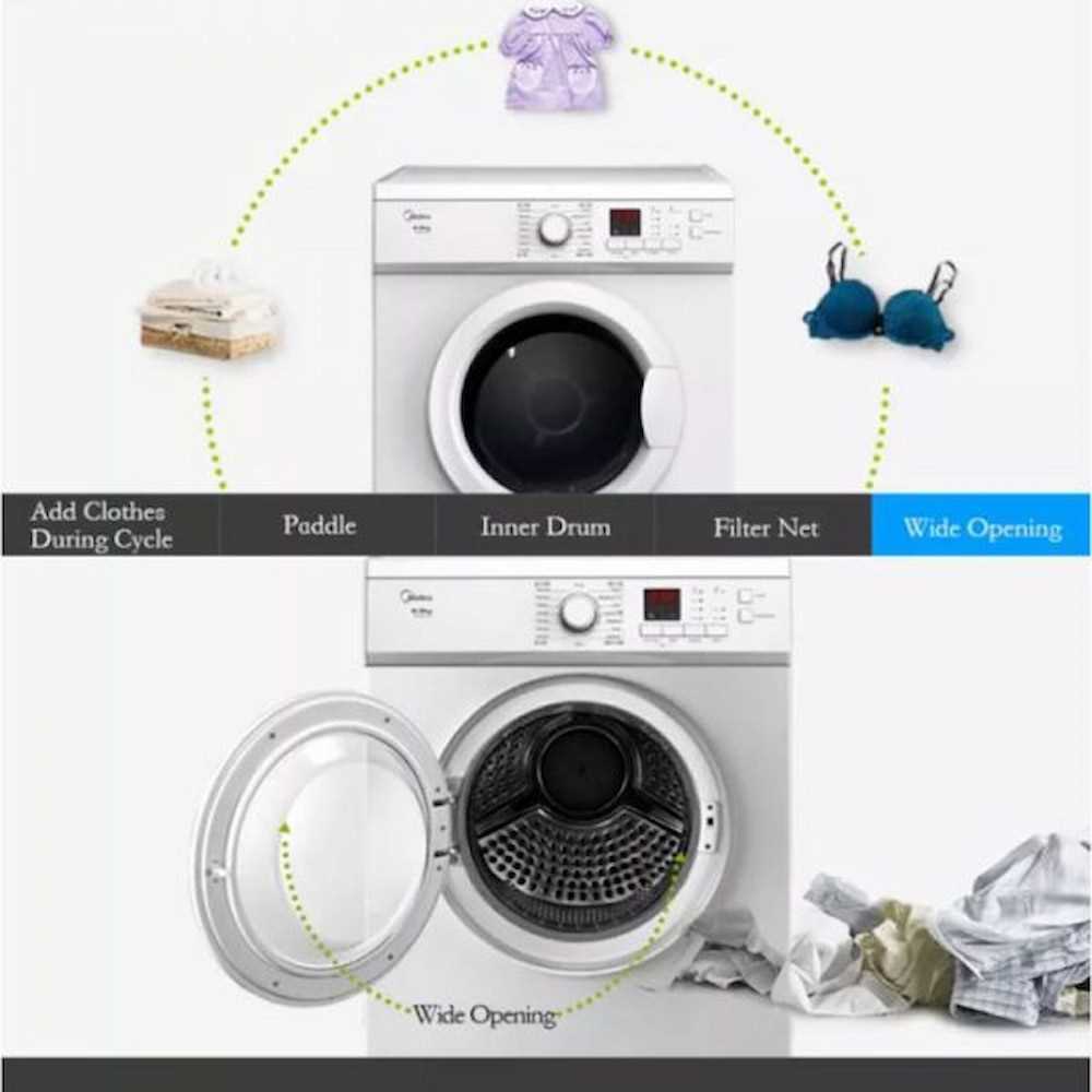 Midea MD710W 7kg Front Load Vented Tumble Dryer Online at Best Price