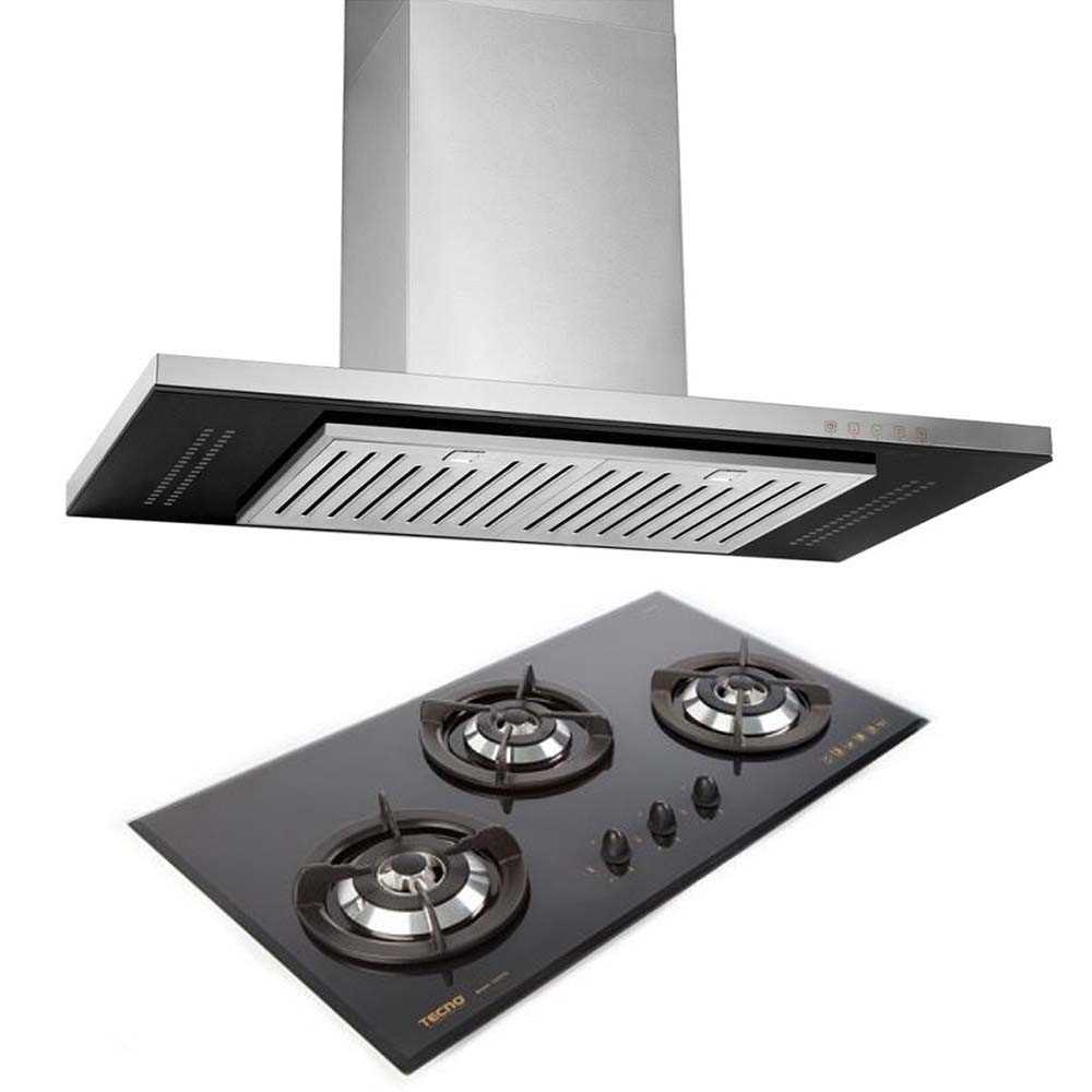 Tecno Hood and Hob Combo KA 9228 90cm High Line Chimney Hood T