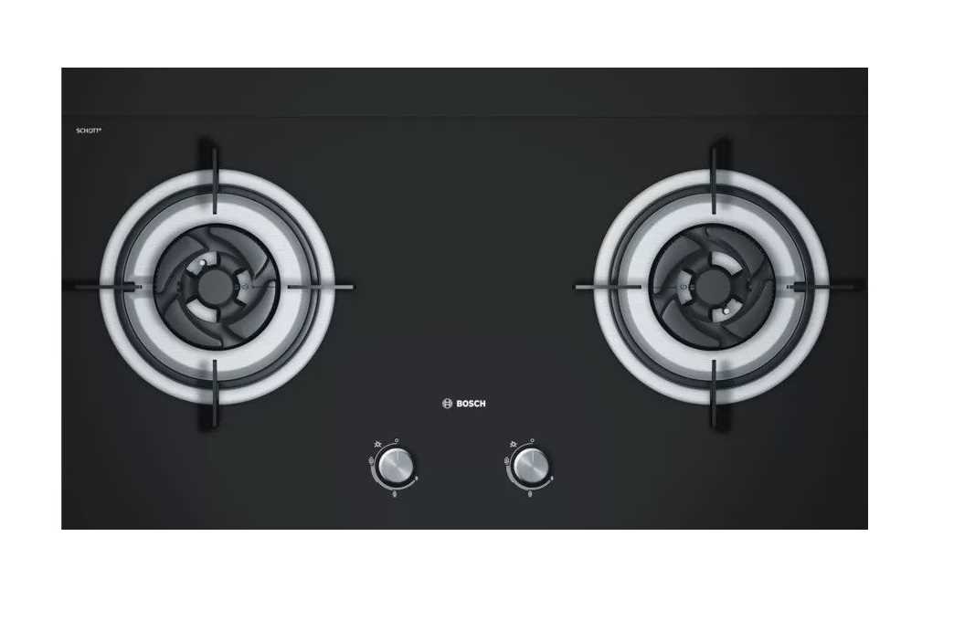 Bosch PBD7231SG 78.5CM 2Burner Gas Hob (PUB) Builtin Black Tempered