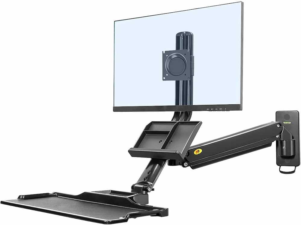 North Bayou MB32 Aluminum Wall Mount Sit Monitor Stand Online at Best