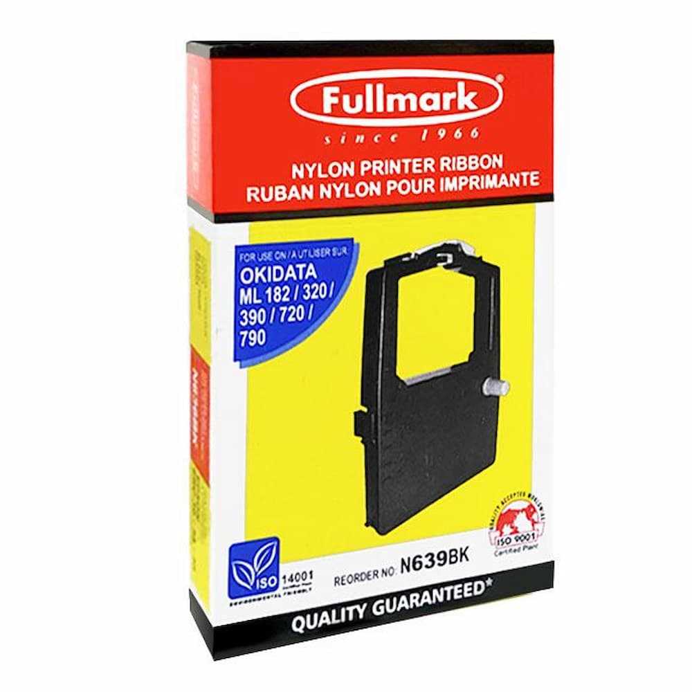 Fullmark N639BK Nylon Printer Ribbon Compatible With Okidata ML182