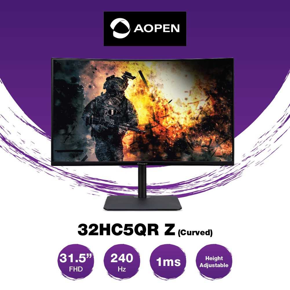 AOPEN 32HC5QR Z Curved 32-Inch FHD 240Hz 1ms Zero Frame LCD (1500R ...