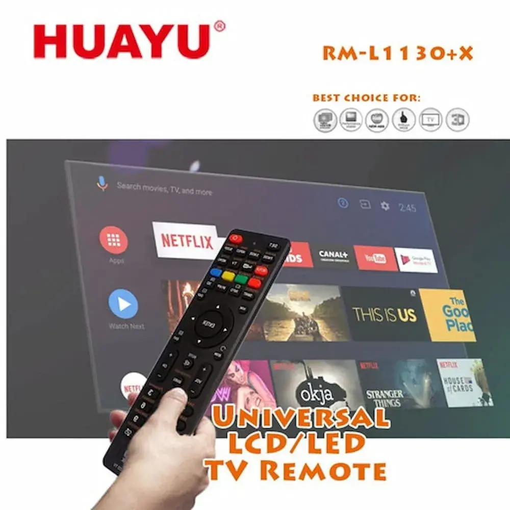 Huayu RM-L1130+X TV Universal Remote For All LCD/ LED TV Brands ...